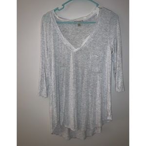 Bordeaux Grey V-Neck